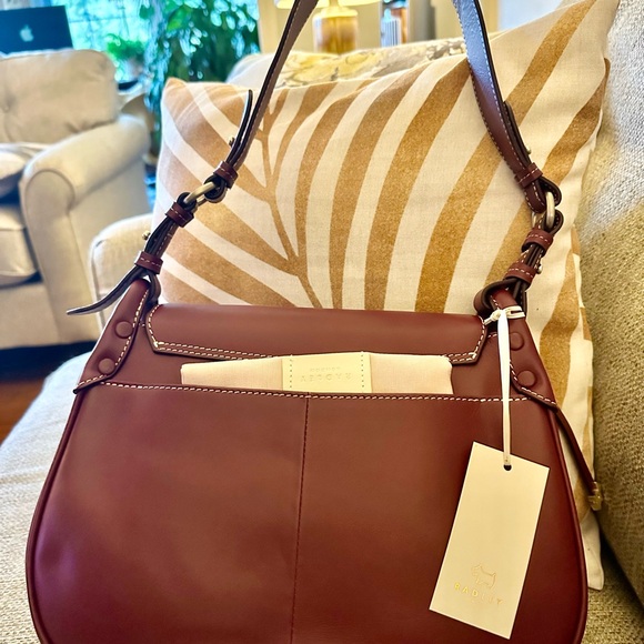 RADLEY LONDON SHOULDER BAG Saddle Bag EQUESTRIAN STYLE in Smooth Leather. - Picture 15 of 16